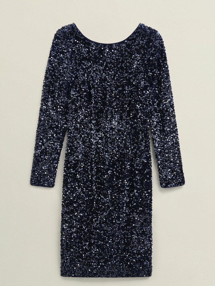 Hobbs Blue Sawyer Dress - Image 4 of 4 Hobbs Blue Sawyer Dress - Image 4 of 4