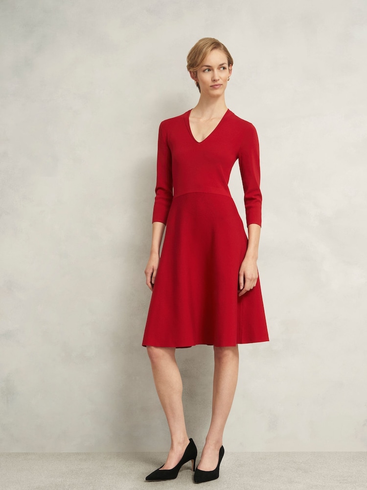 Hobbs Red Petite Scarlett Dress - Image 1 of 4 Hobbs Red Petite Scarlett Dress - Image 1 of 4