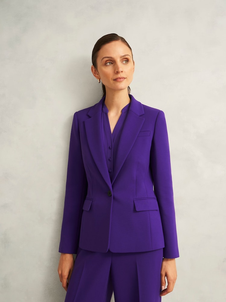 Hobbs Purple Petite Sami Jacket - Image 1 of 4 Hobbs Purple Petite Sami Jacket - Image 1 of 4