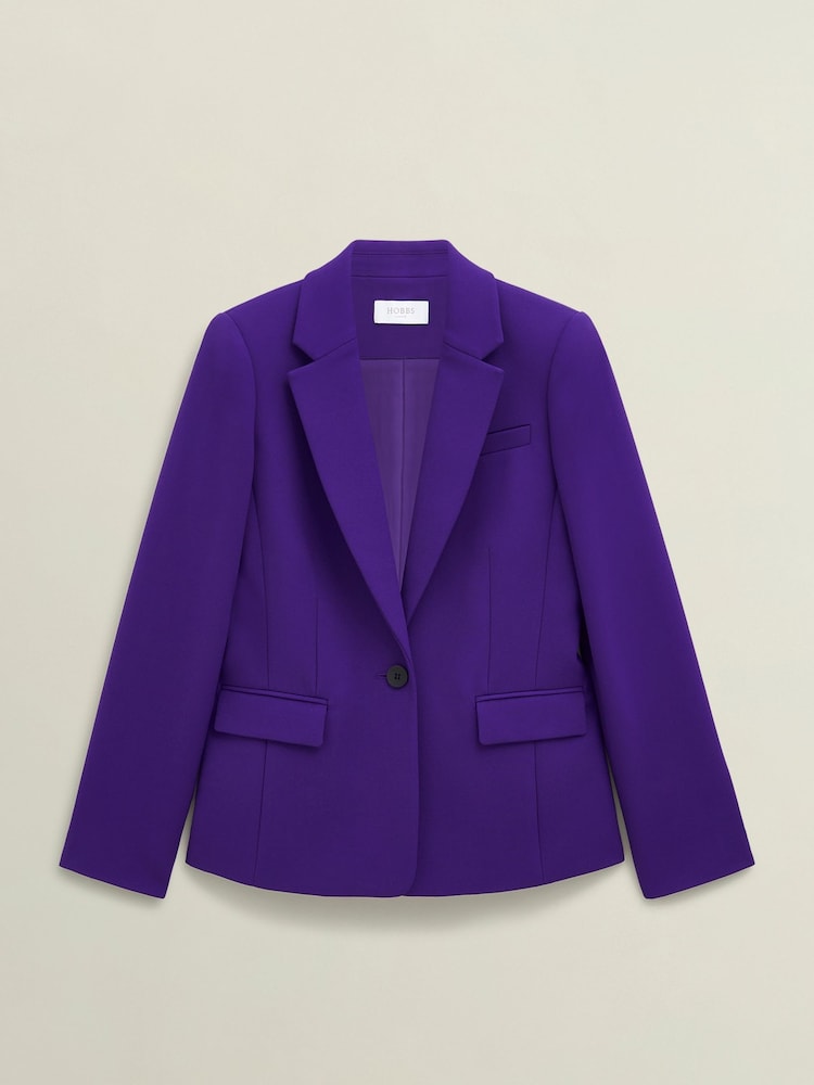 Hobbs Purple Petite Sami Jacket - Image 4 of 4 Hobbs Purple Petite Sami Jacket - Image 4 of 4