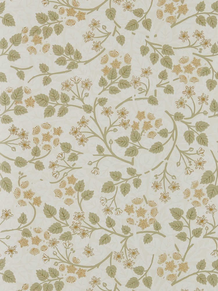 Sanderson Lichen Highgrove Wallpaper 10M Silver Lime - Image 1 of 1 Sanderson Lichen Highgrove Wallpaper 10M Silver Lime - Image 1 of 1