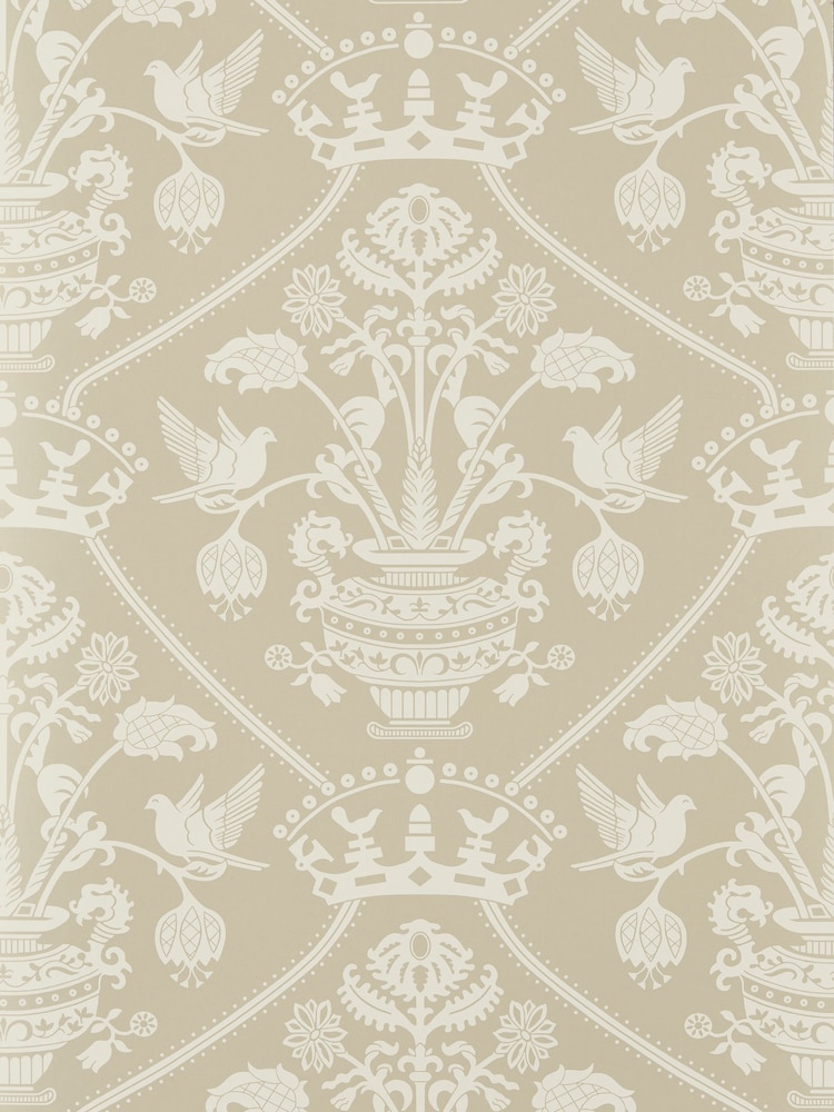 Sanderson Gritstone Highgrove Wallpaper 10M Highgrove Damask - Image 1 of 1 Sanderson Gritstone Highgrove Wallpaper 10M Highgrove Damask - Image 1 of 1