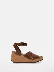 Fly London Brown Dony 440Fly Wedge Sandals - Image 1 of 4