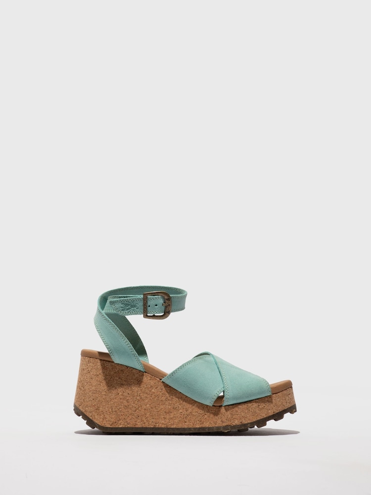 Fly London Green Dony 440Fly Wedge Sandals - Image 1 of 4 Fly London Green Dony 440Fly Wedge Sandals - Image 1 of 4