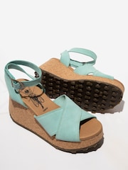 Fly London Green Dony 440Fly Wedge Sandals - Image 3 of 4