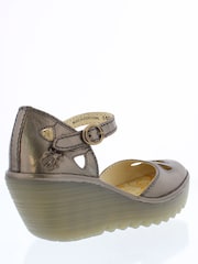 Fly London Metallic Yuna Wedge Shoes - Image 4 of 4