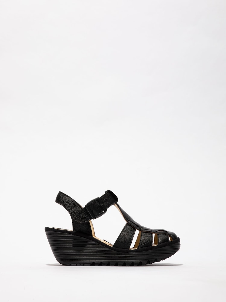 Fly London Black Yeru 619fly Sandals - Image 1 of 4