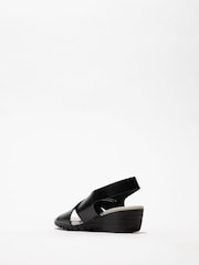 Fly London Black Orfy 447fly Wedge Sandals - Image 2 of 4