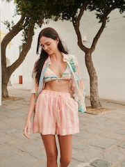 Pink Stripe Lightweight Pull-On Shorts - Image 1 of 7