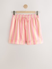 Pink Stripe Lightweight Pull-On Shorts - Image 5 of 7