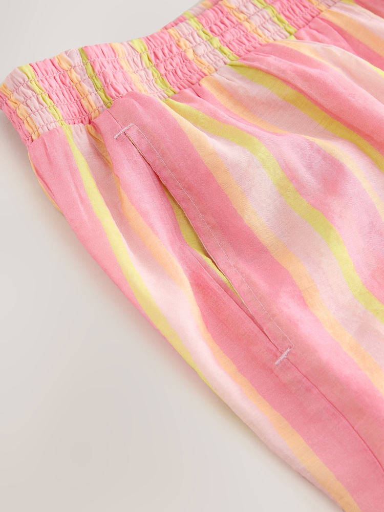 Pink Stripe Lightweight Pull-On Shorts - Image 7 of 7