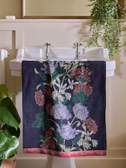Navy Kew Collection Floral Towel - Image 2 of 4