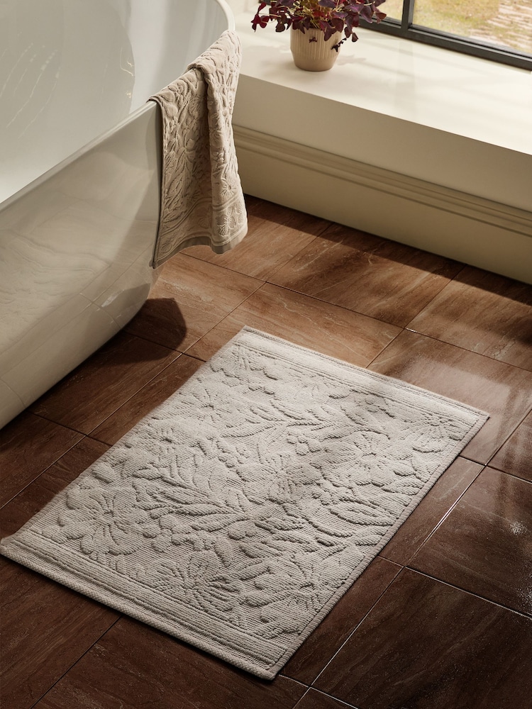 Natural Country Floral Bathmat - Image 1 of 3