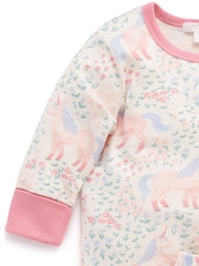 Purebaby Pink Long Sleeve Textured Pyjamas Set - Image 4 of 5