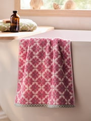 Pink Geo Tile Towel - Image 3 of 5