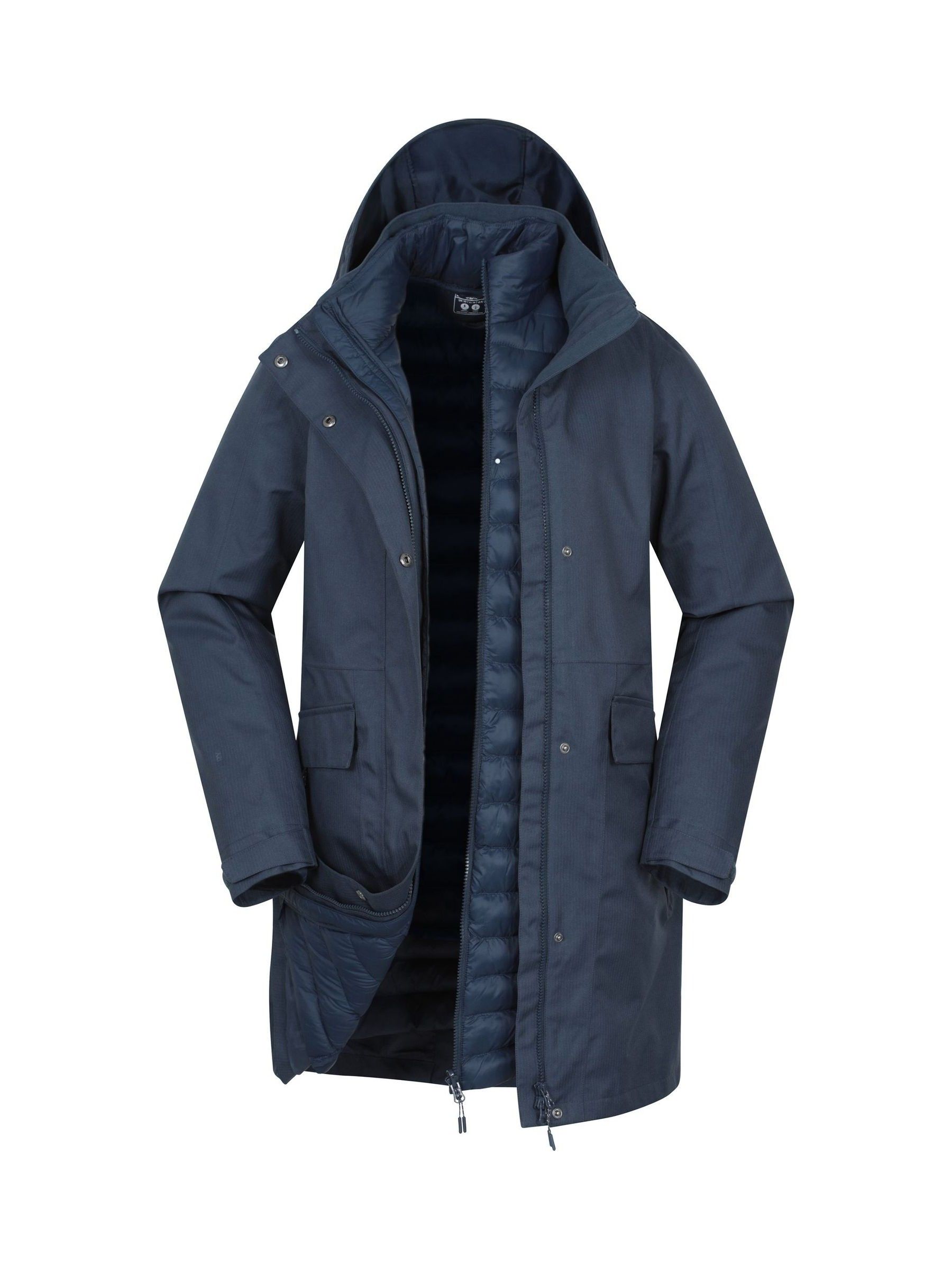 Mountain Warehouse Women's Blue Rain On 3 In 1 Waterproof Jacket - Image 1