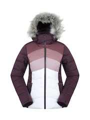 Mountain Warehouse Purple Cascade Womens Water Resistant Padded Ski Jacket - Image 1 of 7