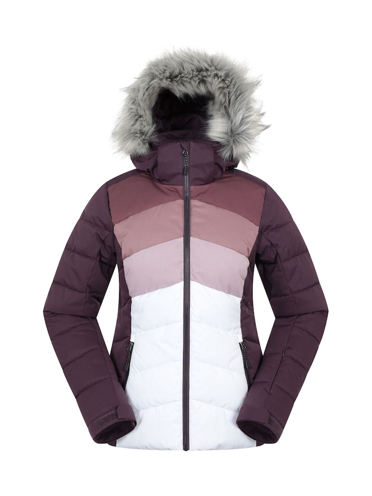 Mountain Warehouse Purple Cascade Womens Water Resistant Padded Ski Jacket - Image 1 of 7 Mountain Warehouse Purple Cascade Womens Water Resistant Padded Ski Jacket - Image 1 of 7