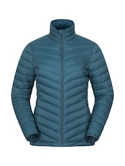 Mountain Warehouse Blue Womens Featherweight Water Resistant Down Jacket - Image 1 of 5
