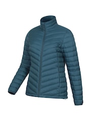 Mountain Warehouse Blue Womens Featherweight Water Resistant Down Jacket - Image 4 of 5