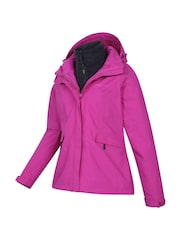 Mountain Warehouse Pink Womens Thunderstorm II 3-in-1 Waterproof Jacket - Image 5 of 7
