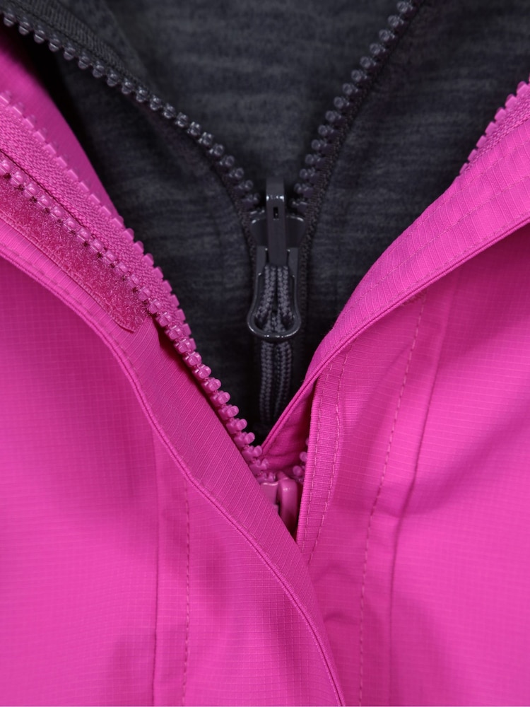 Mountain Warehouse Pink Womens Thunderstorm II 3-in-1 Waterproof Jacket - Image 7 of 7