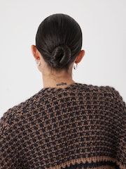 Hush Black Skye Wool Blend Stripe Cardigan - Image 3 of 5