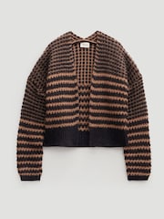 Hush Black Skye Wool Blend Stripe Cardigan - Image 5 of 5