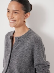 Hush Grey Crew Neck Boxy Cardigan - Image 3 of 6
