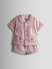 Jojo Maman Bébé Pink Pyjamas - Image 1 of 6