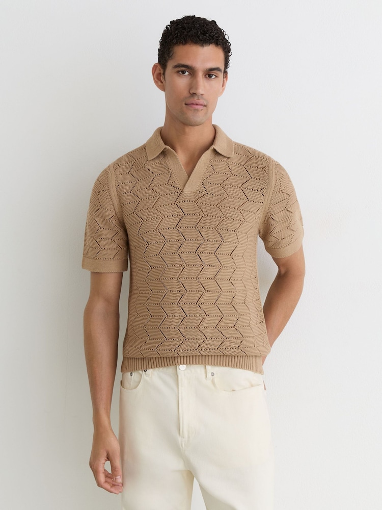 Reiss Camel Belford Shirt - Image 1 of 6