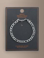 Silver Tone Stainless Steel Chain Bracelet - Image 3 of 4