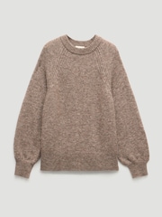 Hush Brown Lorna Relaxed Wool Blend Jumper - Image 1 of 1