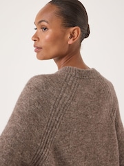 Hush Brown Lorna Relaxed Alpaca Wool Blend Jumper - Image 3 of 4