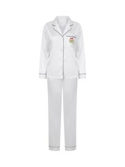 Personalised Christmas Satin Mistletoe Pyjamas by Koko Blossom - Image 3 of 3