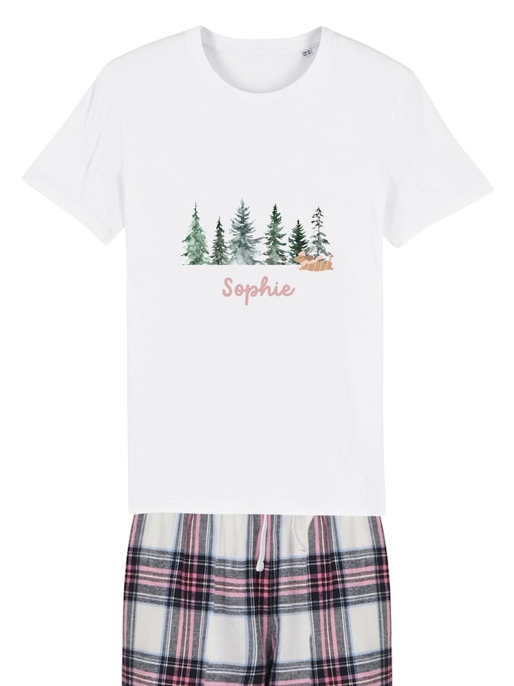 Personalised Christmas Tree Tartan Pyjamas by Koko Blossom - Image 2 of 3