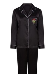 Personalised Christmas Satin Mistletoe Pyjamas by Koko Blossom - Image 2 of 3