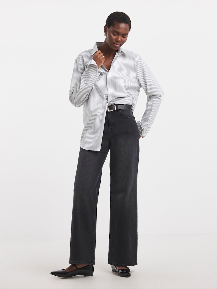 JD Williams Black Authentic Wide Leg Jeans - Image 2 of 5 JD Williams Black Authentic Wide Leg Jeans - Image 2 of 5