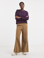 JD Williams Purple Floral 3D Embellished Sweatshirt - Image 1 of 4