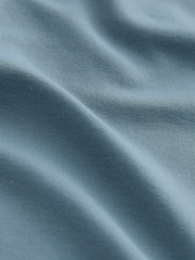 Blue Soft Touch Slinky Nylon Polo Zip Short Sleeve T-Shirt - Image 7 of 7