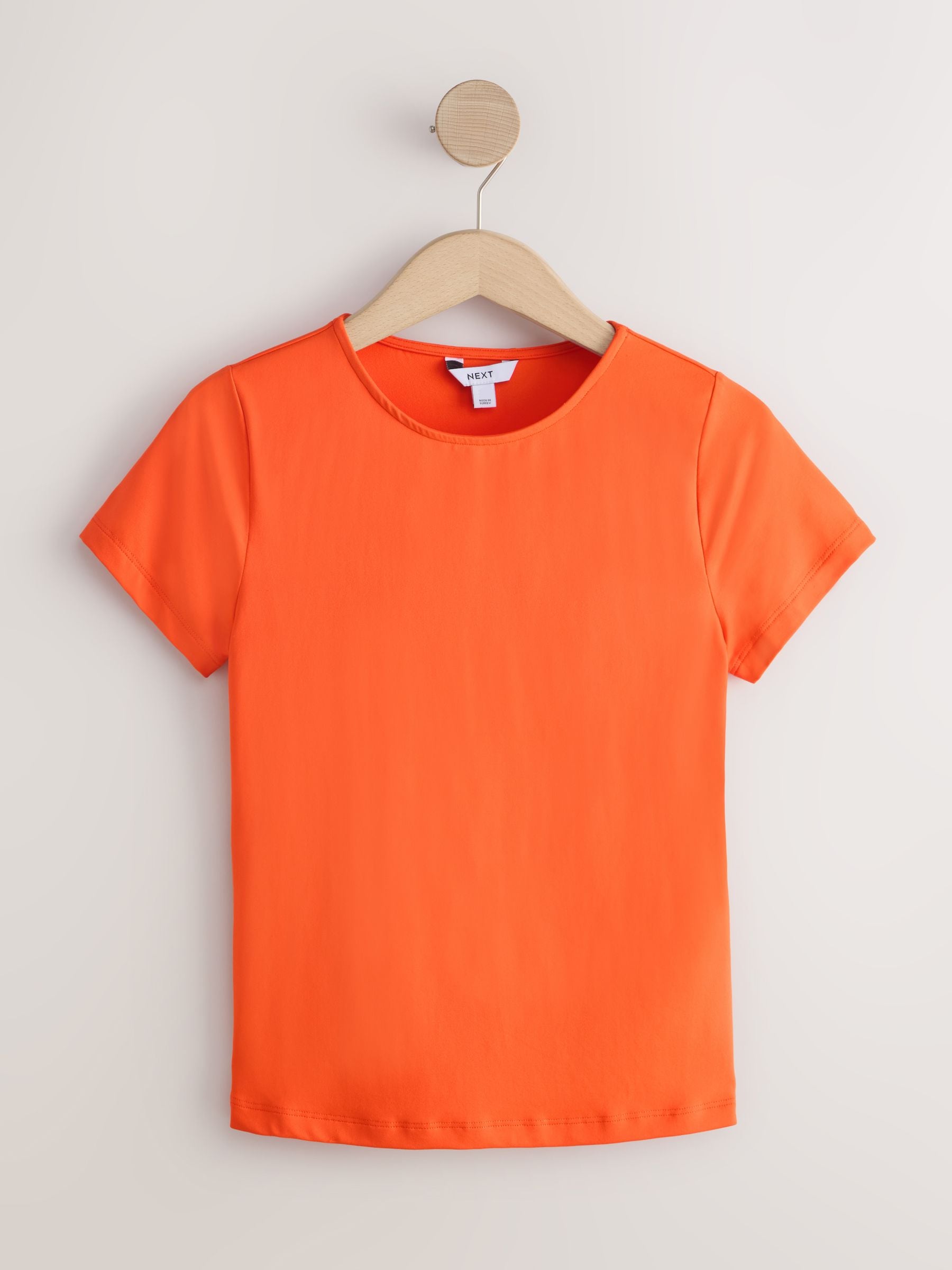 Buy Orange Soft Touch Slinky Crew Neck Short Sleeve T-Shirt from