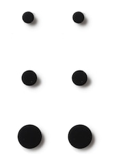 Tunnel Black Earrings Multipack - Image 1 of 2