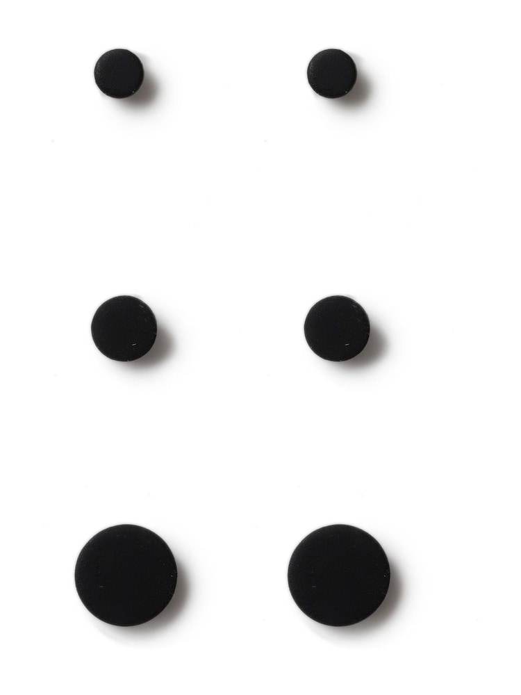 Tunnel Black Earrings Multipack - Image 1 of 2