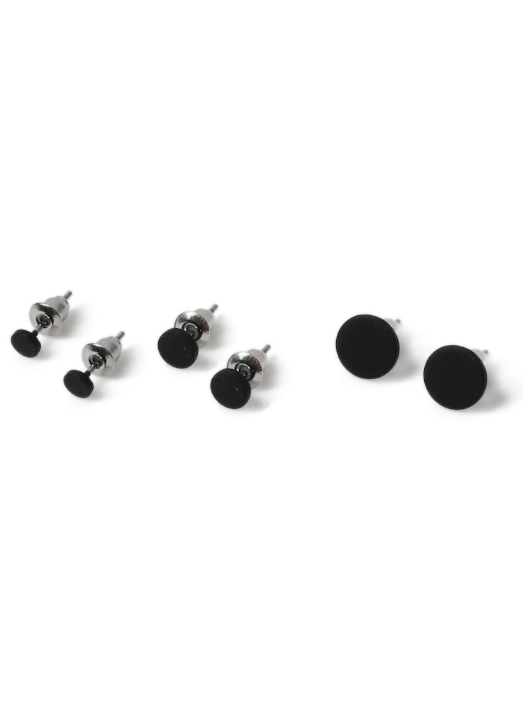 Tunnel Black Earrings Multipack - Image 2 of 2