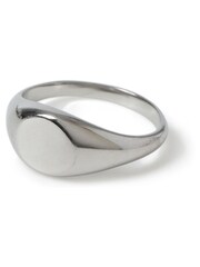Silver Tone Stainless Steel Pinky Ring - Bild 1 von 2
