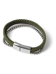 綠色 - Leather Bracelet - 圖片 2/3