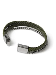 綠色 - Leather Bracelet - 圖片 3/3