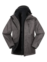 Cinza - Mountain Warehouse Mens Bracken Extreme 3-In-1 Jaqueta impermeável - Imagem 1 de 7