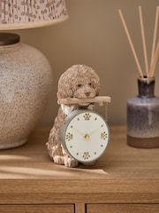 Natural Charlie The Cockapoo Mantel Clock - Image 1 of 3