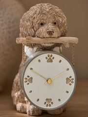 Natural Charlie The Cockapoo Mantel Clock - Image 2 of 3